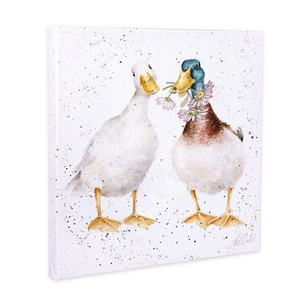 Wrendale Ducks Small Canvas 20cm 'Not a Daisy Goes By'