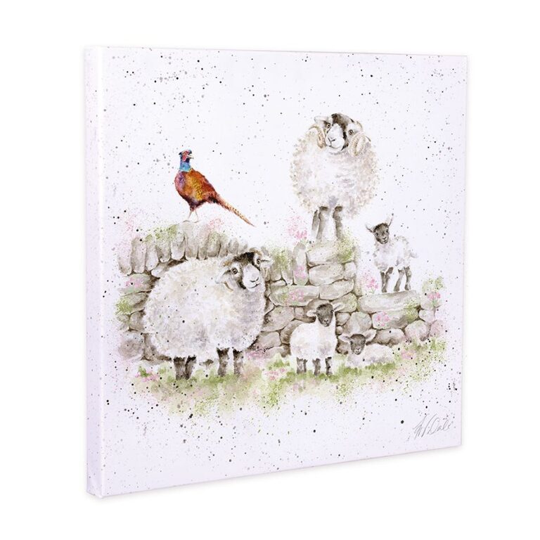 Wrendale Sheep Large Canvas 80cm 'Green Pastures' Design